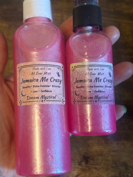 Jamaica Me Crazy Ritual Spray: Self Love & Attraction, Crystal Infused Heart Chakra