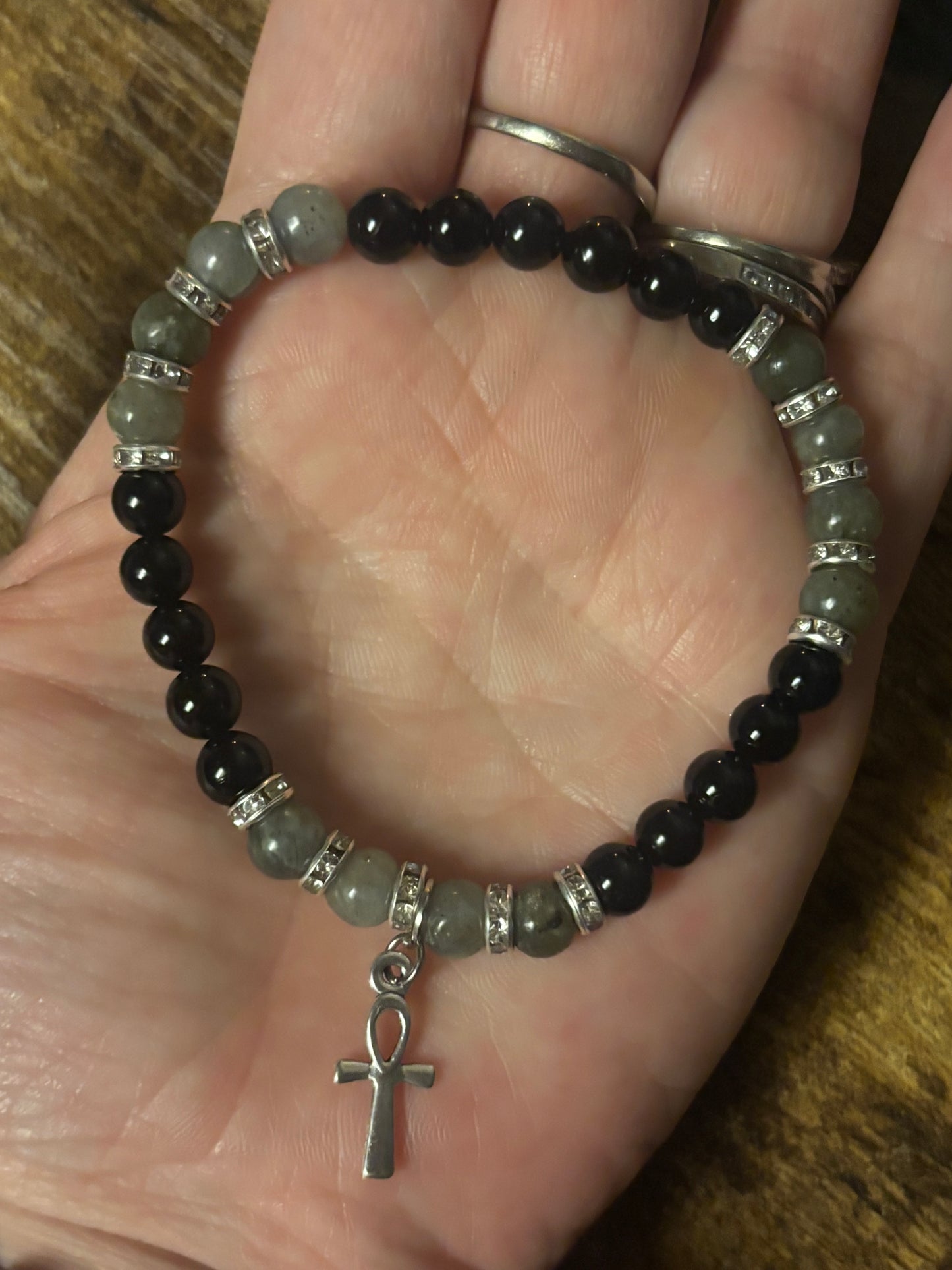 Mystic Shield~ Labradorite & Black Tourmaline Bracelet | Psychic Protection, Intuition & Energy Shielding