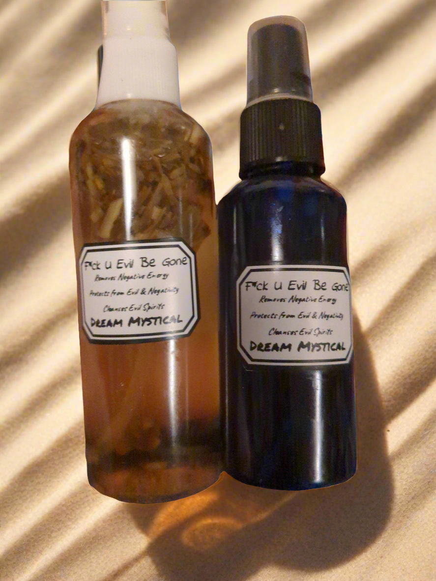 F*ck U Evil Be Gone Banishing Negativity Removal, Evil Eye Protection, Brings Positive Energy Cleansing Spray 2oz or 4oz