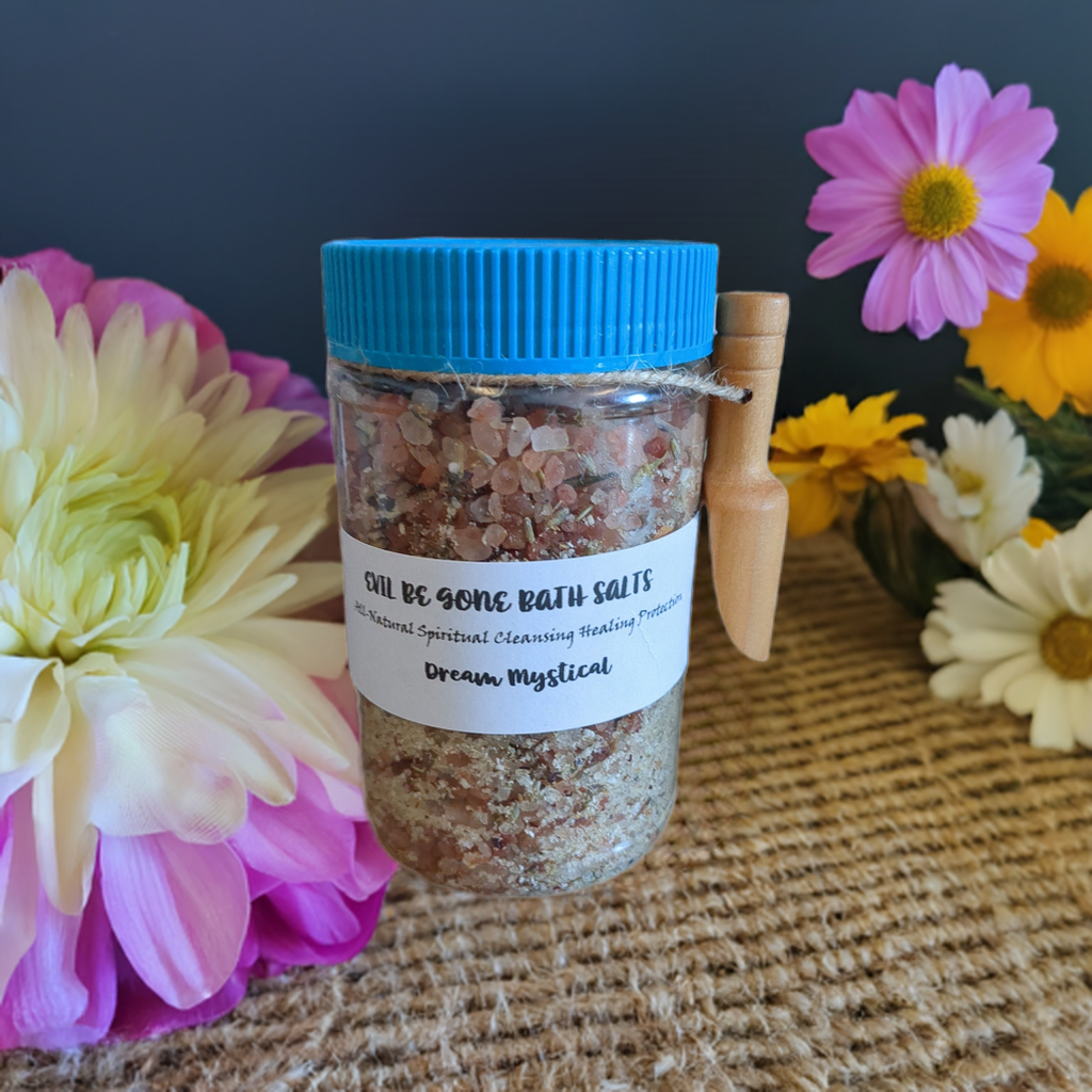Organic Self Love Bath Salts with Essential Oils Hand picked Herbs~Coconut (plastic jars)