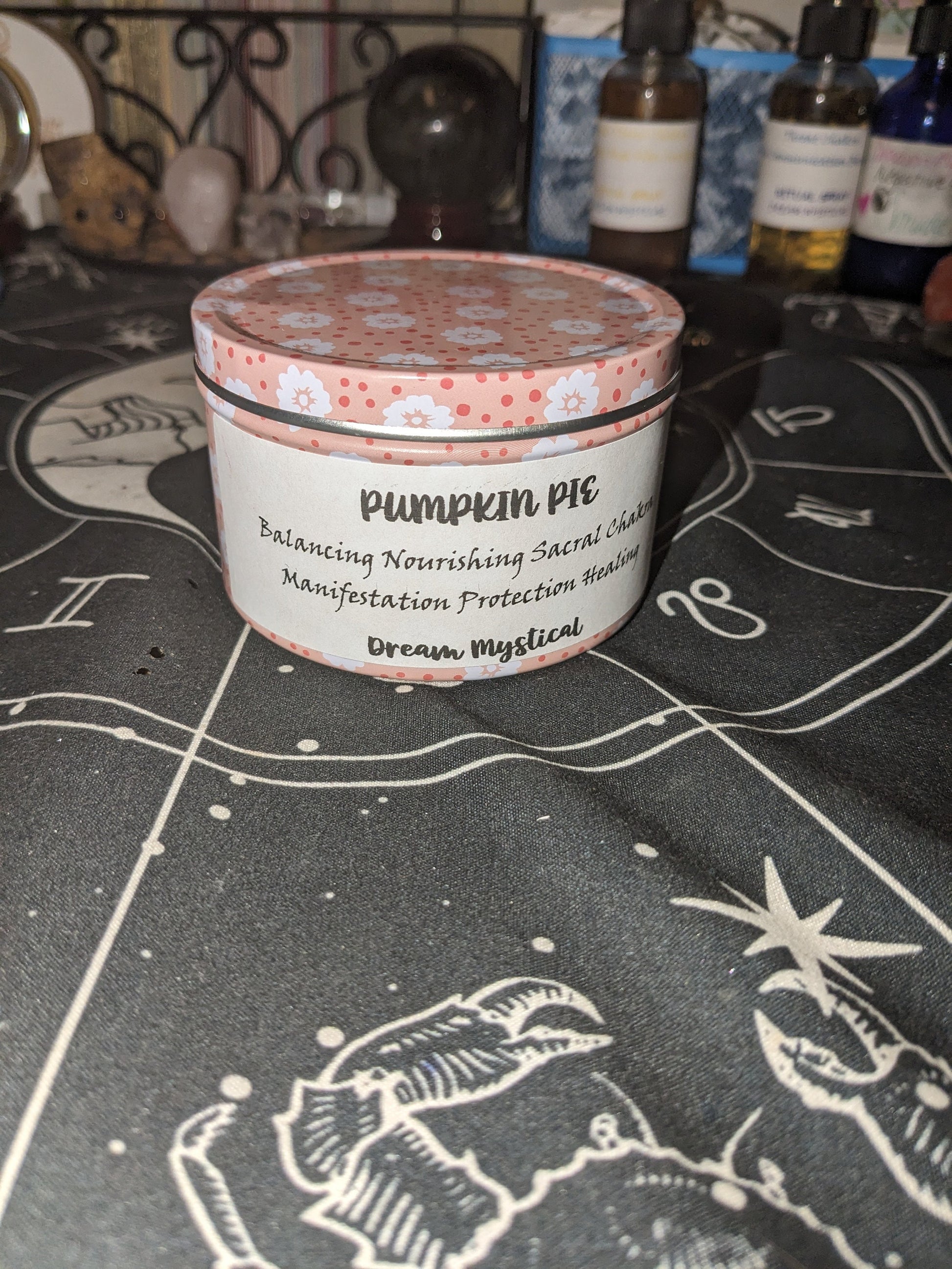 Pumpkin Pie/ Pumpkin Pie Vanilla Candle Sacral Chakra Balancing Grounding Protection Manifestation & cleansing Energy Coconut Wax