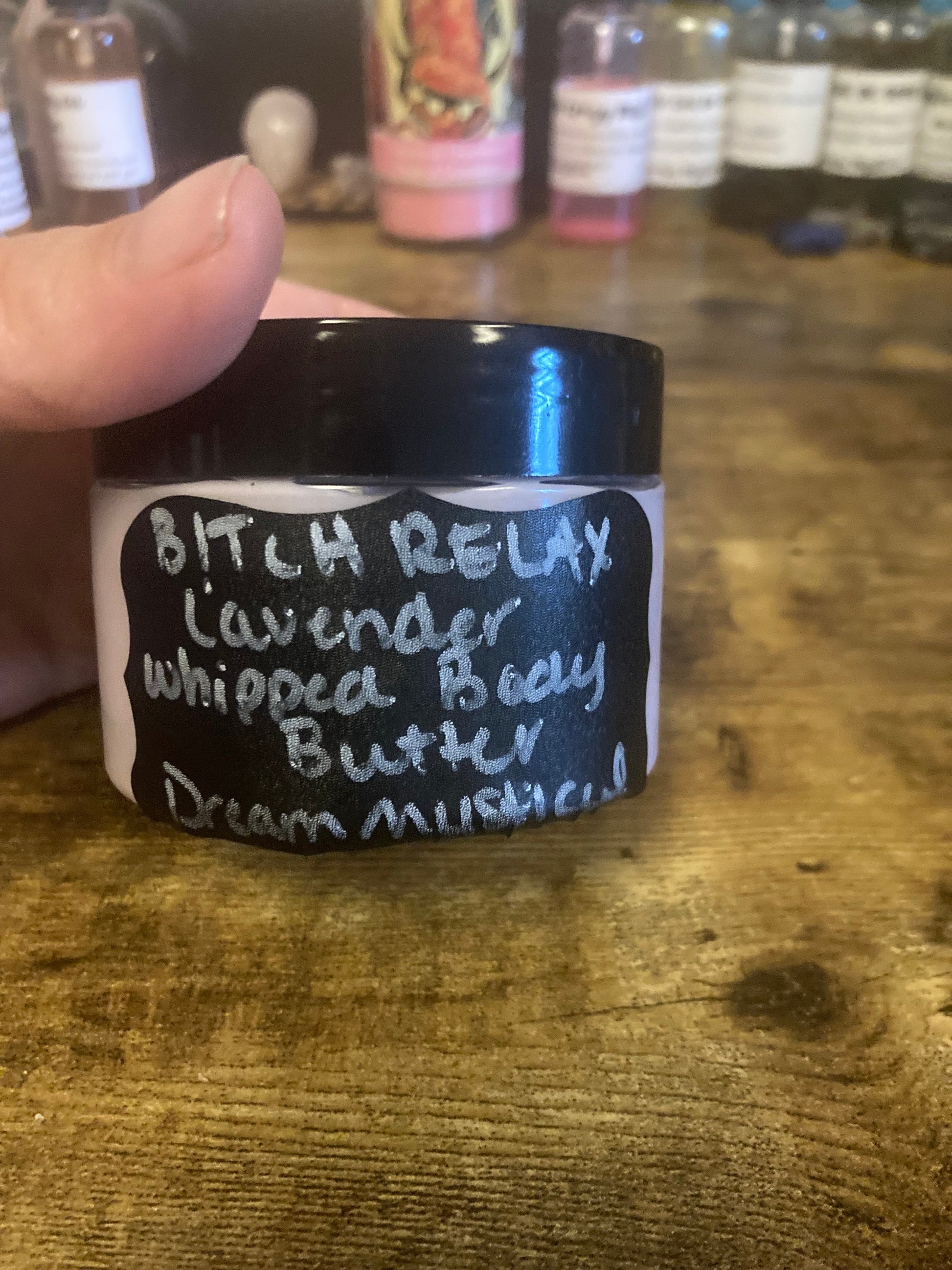 4oz B!TCH RELAX Lavender Whipped Body Butter Moisturizer with Shea & Mango Butter and other natural oils for soft glowing skin