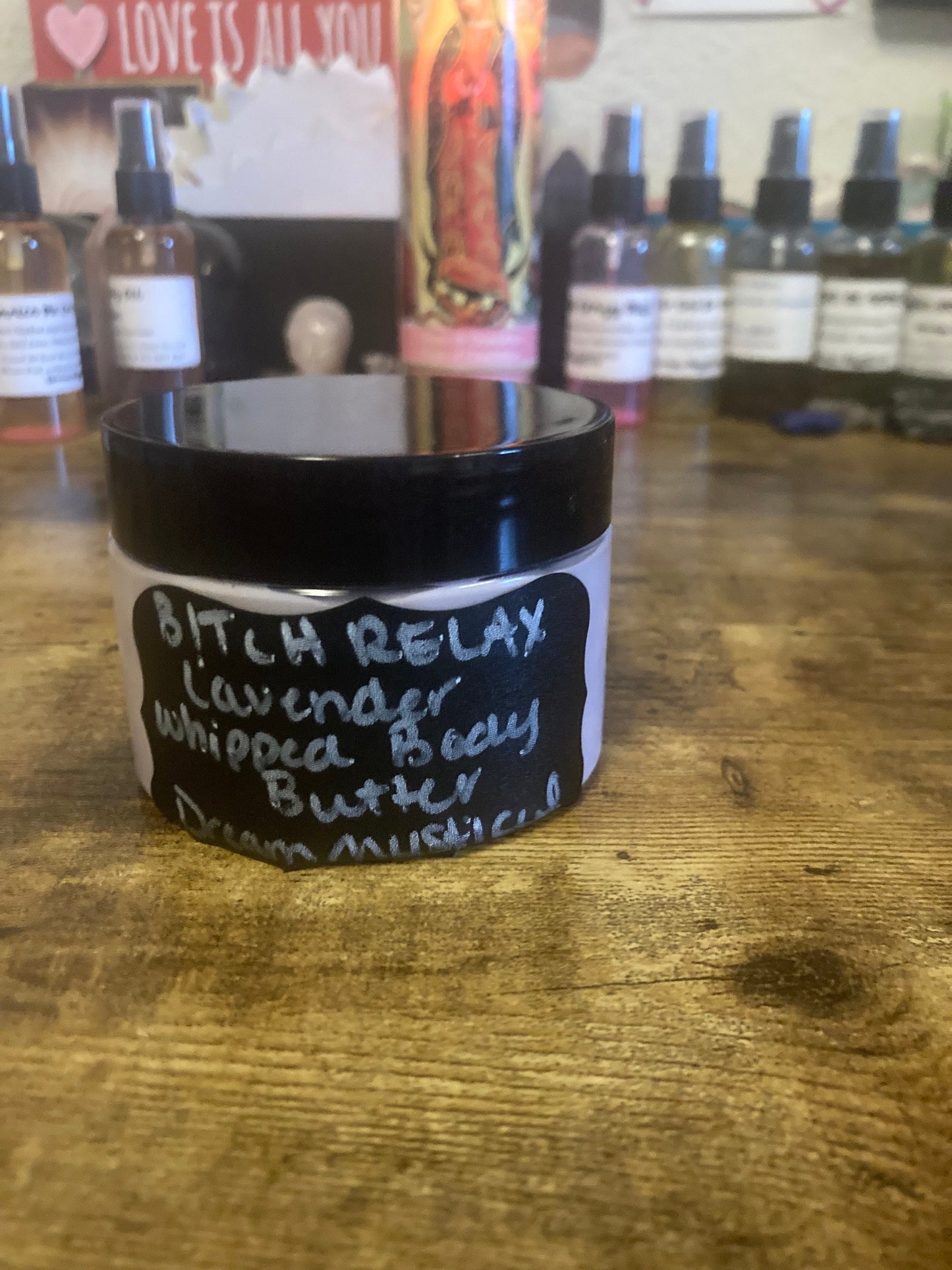 4oz B!TCH RELAX Lavender Whipped Body Butter Moisturizer with Shea & Mango Butter and other natural oils for soft glowing skin