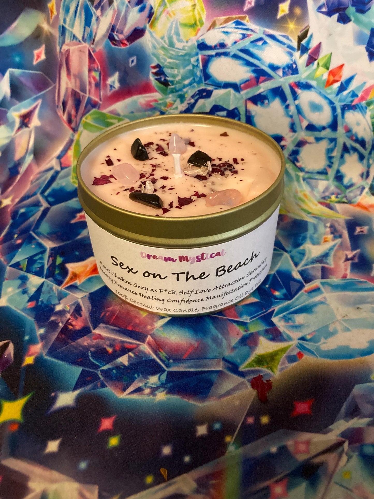 Sex On The Beach Intentional Candle Sexy as F*ck Self Love Attraction Beauty Romance Manifestation Protection Spiritual Coconut Wax