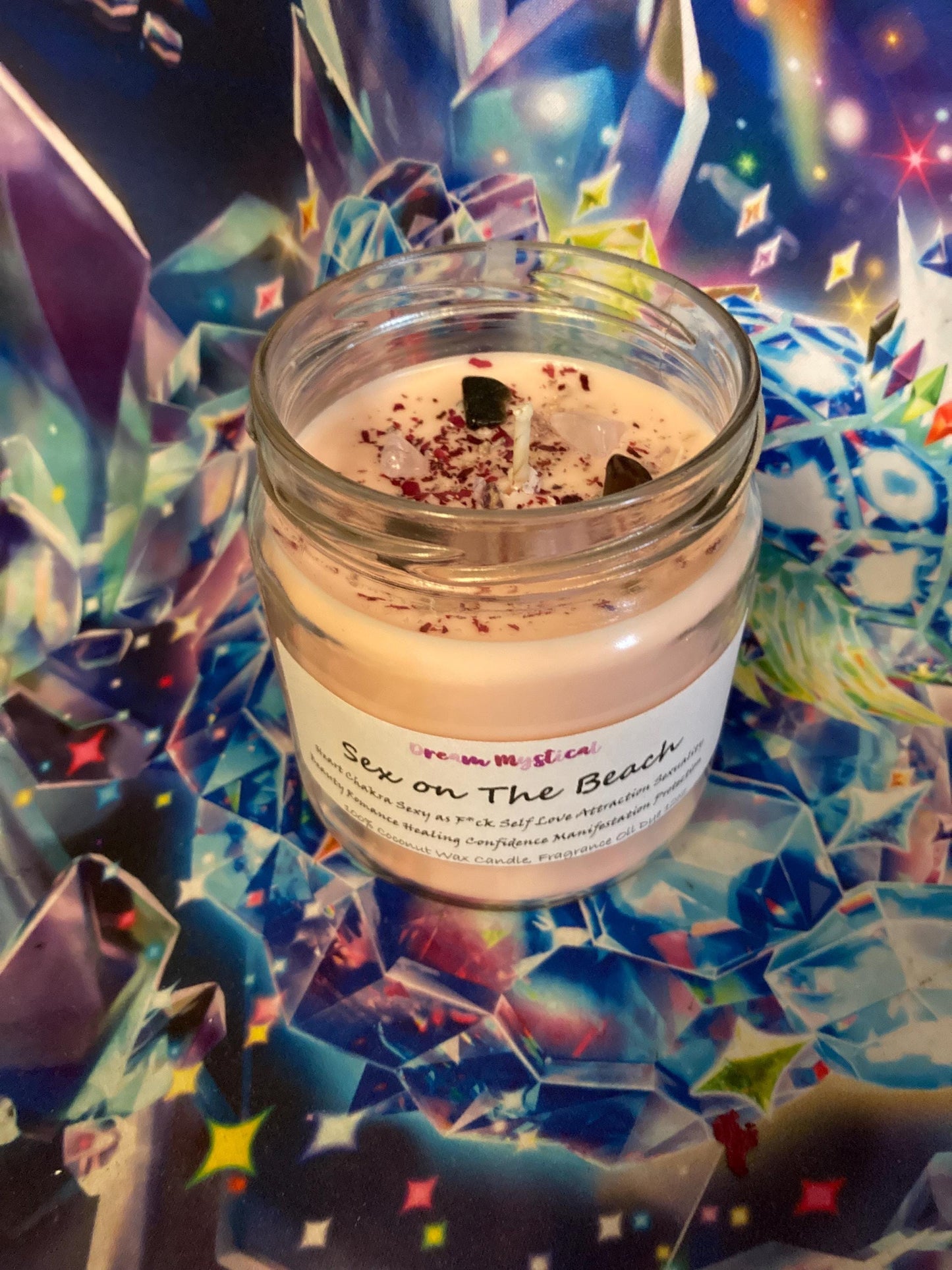 Sex On The Beach Intentional Candle Sexy as F*ck Self Love Attraction Beauty Romance Manifestation Protection Spiritual Coconut Wax