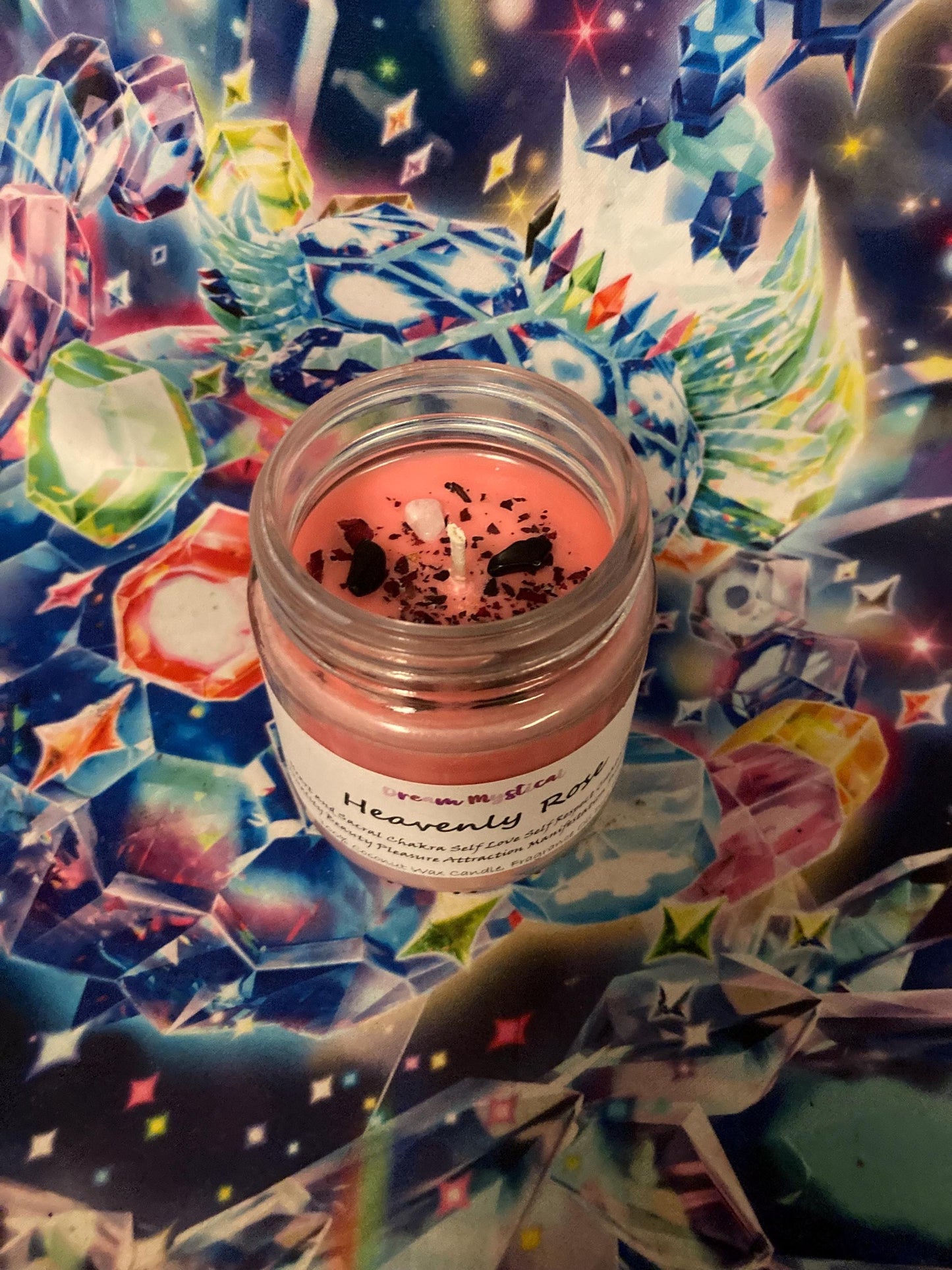 Heavenly Rose Intentional Manifest Candle Heart Chakra Sexy as F*ck Healing Unconditional Love Forgiveness Protection meditation Cocnut Wax