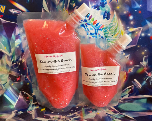 Sex on the Beach Squishy Squeezable Wax melts Heart Chakra• Attraction • Love• Beauty• Self Love• Healing Soy/Joy wax Eco-friendly non toxic