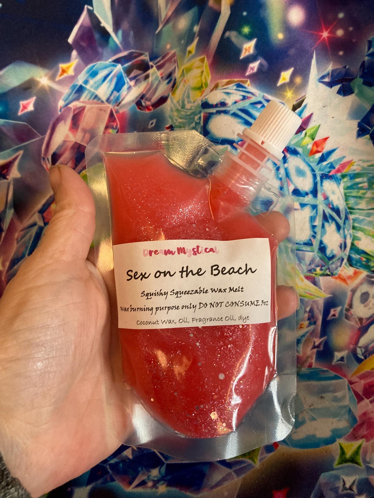 Sex on the Beach Squishy Squeezable Wax melts Heart Chakra• Attraction • Love• Beauty• Self Love• Healing Soy/Joy wax Eco-friendly non toxic