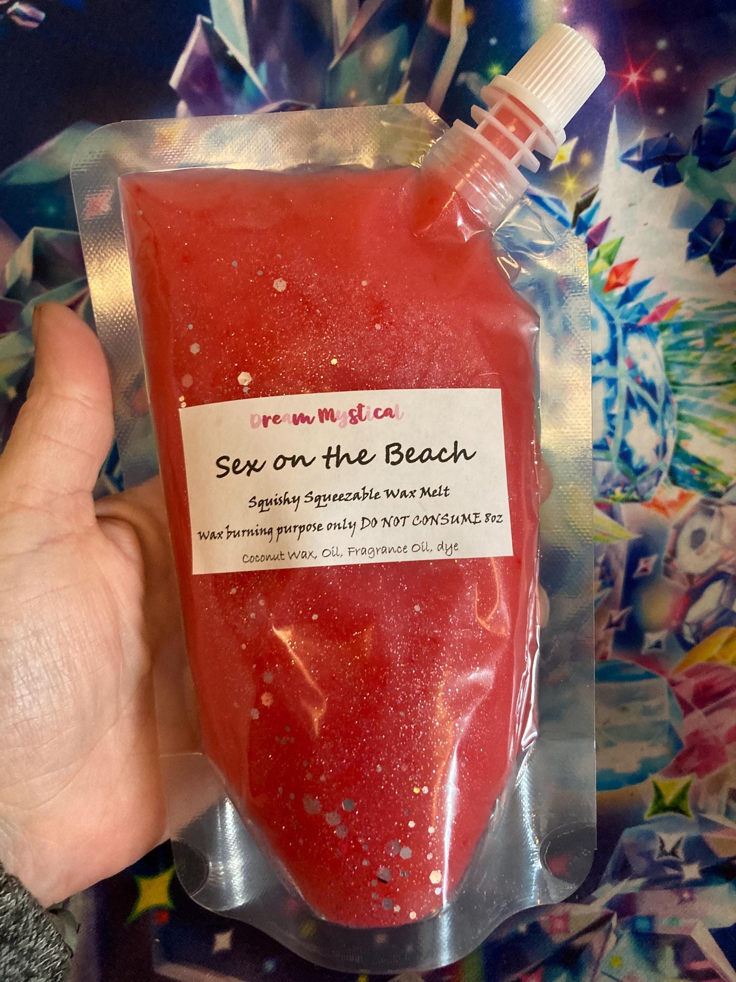 Sex on the Beach Squishy Squeezable Wax melts Heart Chakra• Attraction • Love• Beauty• Self Love• Healing Soy/Joy wax Eco-friendly non toxic