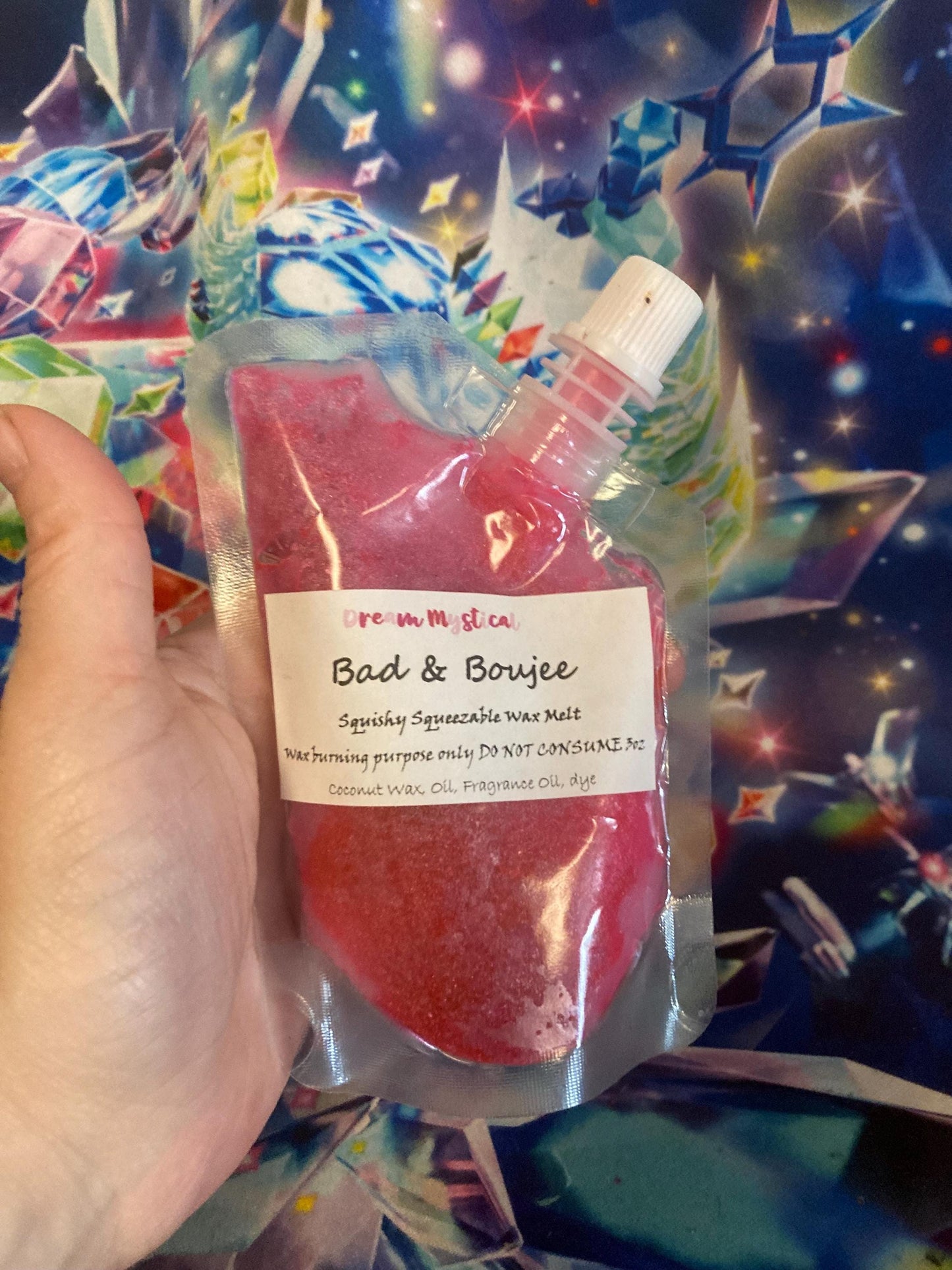 Bad & Boujee Squishy Squeezable Wax melts Heart Chakra• Attraction • Love• Beauty• Self Love• Healing Soy/Joy wax Eco-friendly non toxic