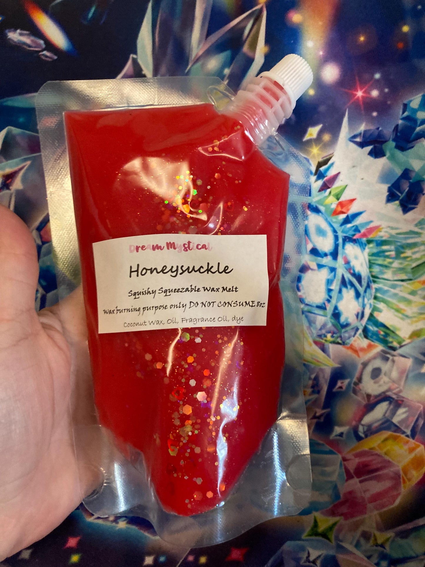 Honeysuckle Squishy Squeezable Wax melts Heart Chakra• Attraction • Love• Beauty• Self Love• Healing Soy/Joy wax Eco-friendly