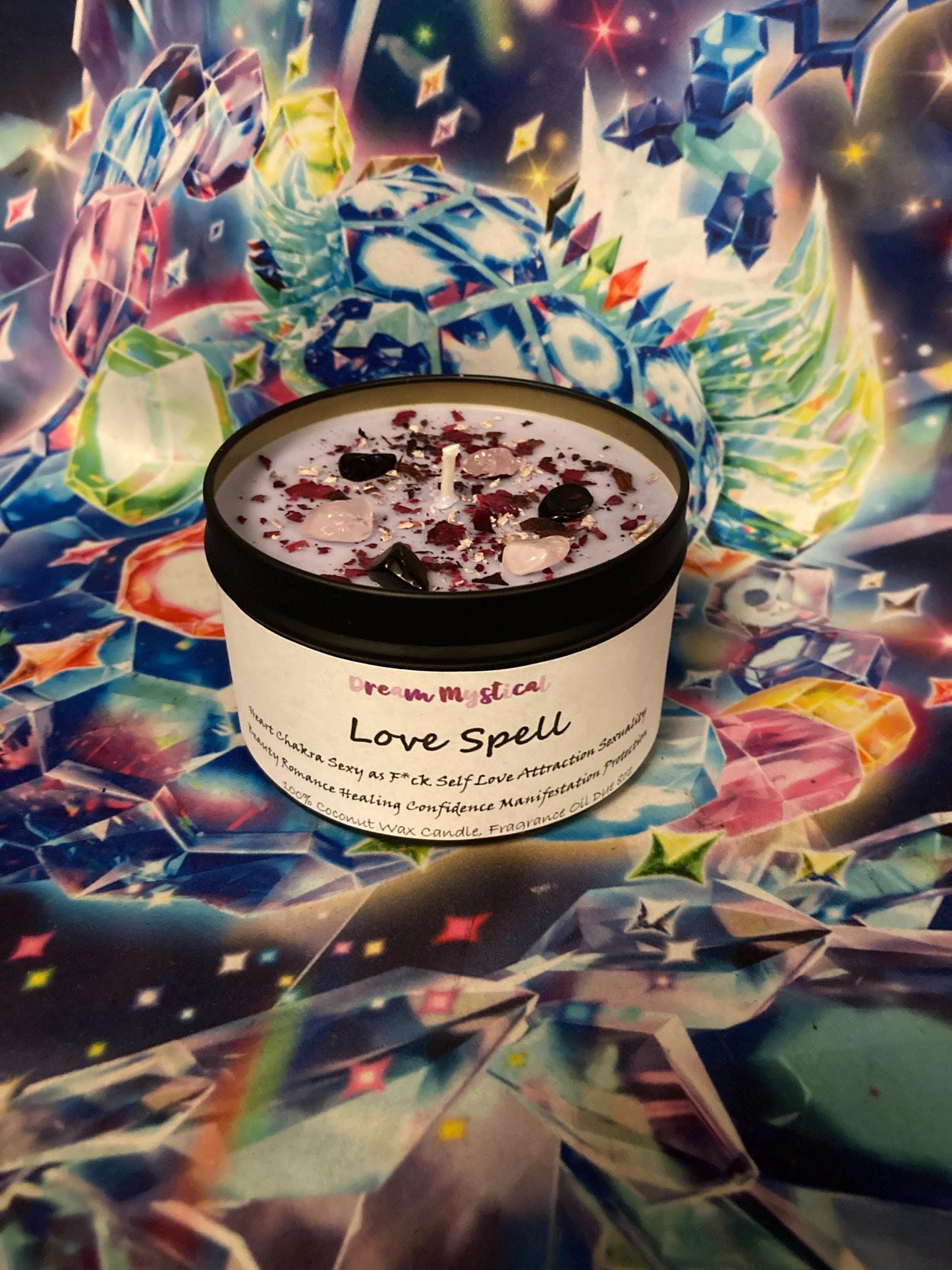 Love Spell Intentional Manifest Candle Heart Chakra Sexy as F*ck Healing Unconditional Love Forgiveness Protection meditation Cocnut Wax