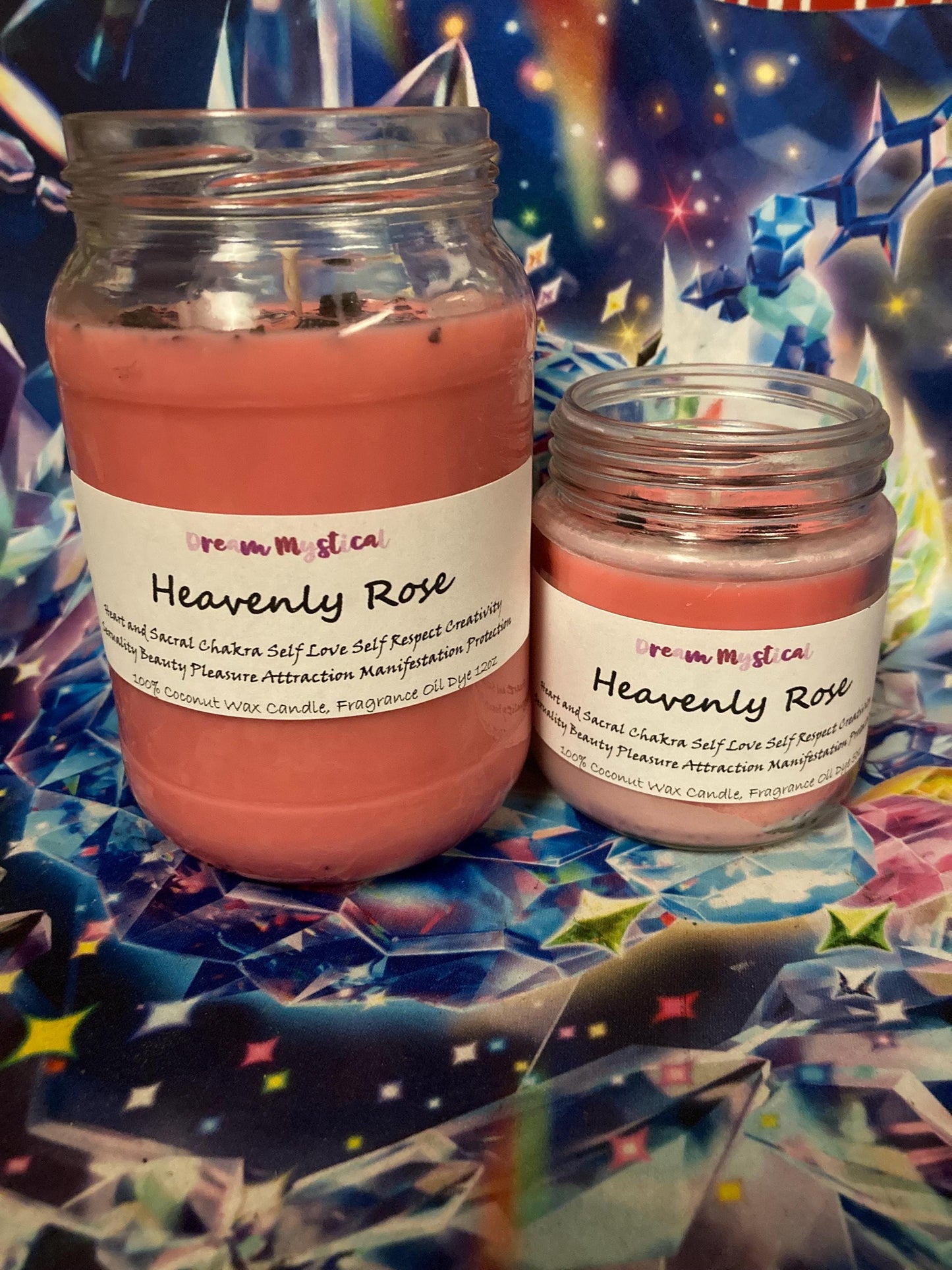 Heavenly Rose Intentional Manifest Candle Heart Chakra Sexy as F*ck Healing Unconditional Love Forgiveness Protection meditation Cocnut Wax