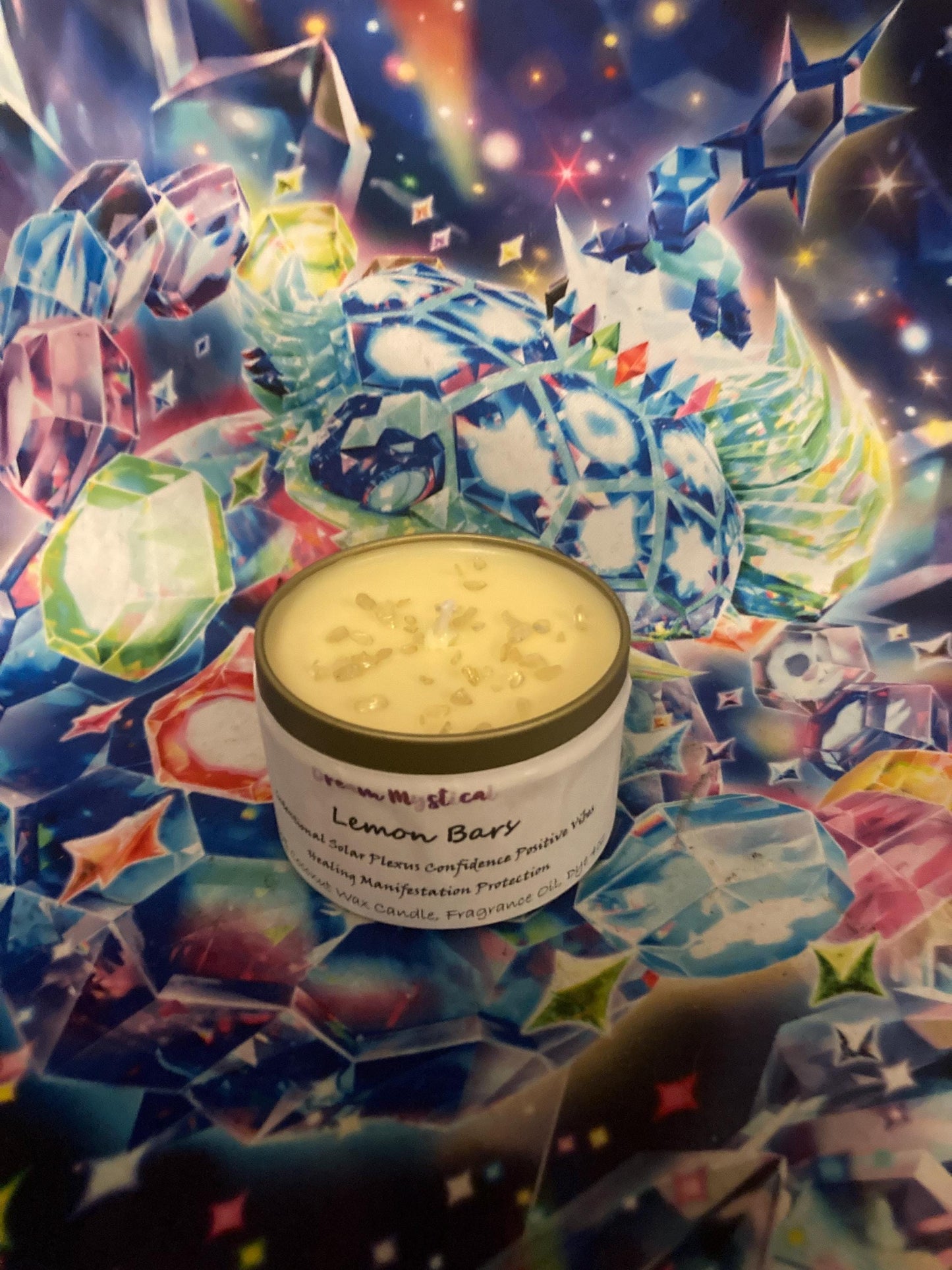 Lemon Bars handmade Coconut wax Candle Soalar Plexus •Confidence •Positive Vibes• Manifestation• Intention• Healing •Protection