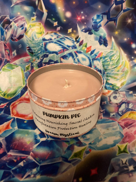 Pumpkin Pie/ Pumpkin Pie Vanilla Candle Sacral Chakra Balancing Grounding Protection Manifestation & cleansing Energy Coconut Wax
