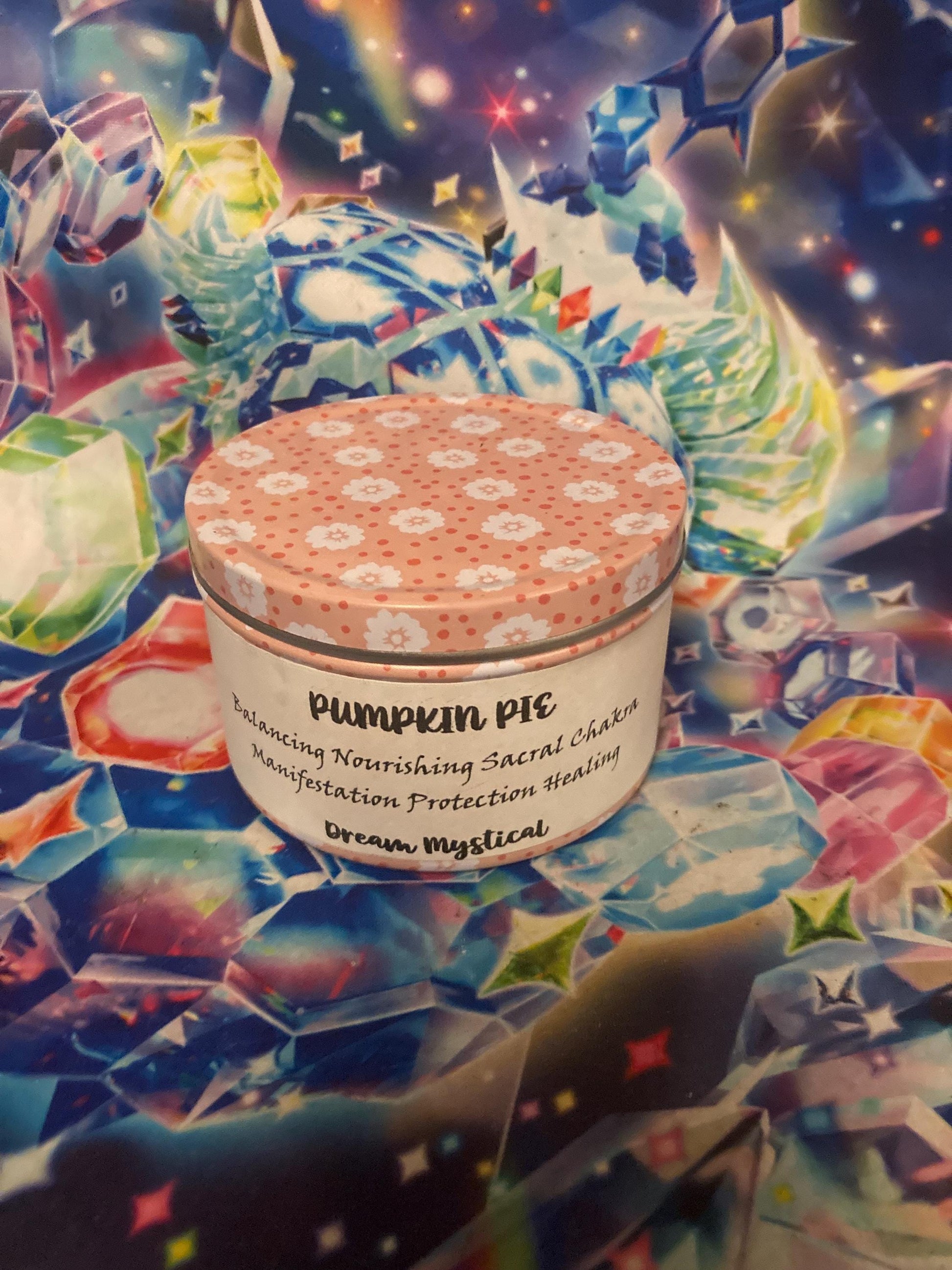 Pumpkin Pie/ Pumpkin Pie Vanilla Candle Sacral Chakra Balancing Grounding Protection Manifestation & cleansing Energy Coconut Wax