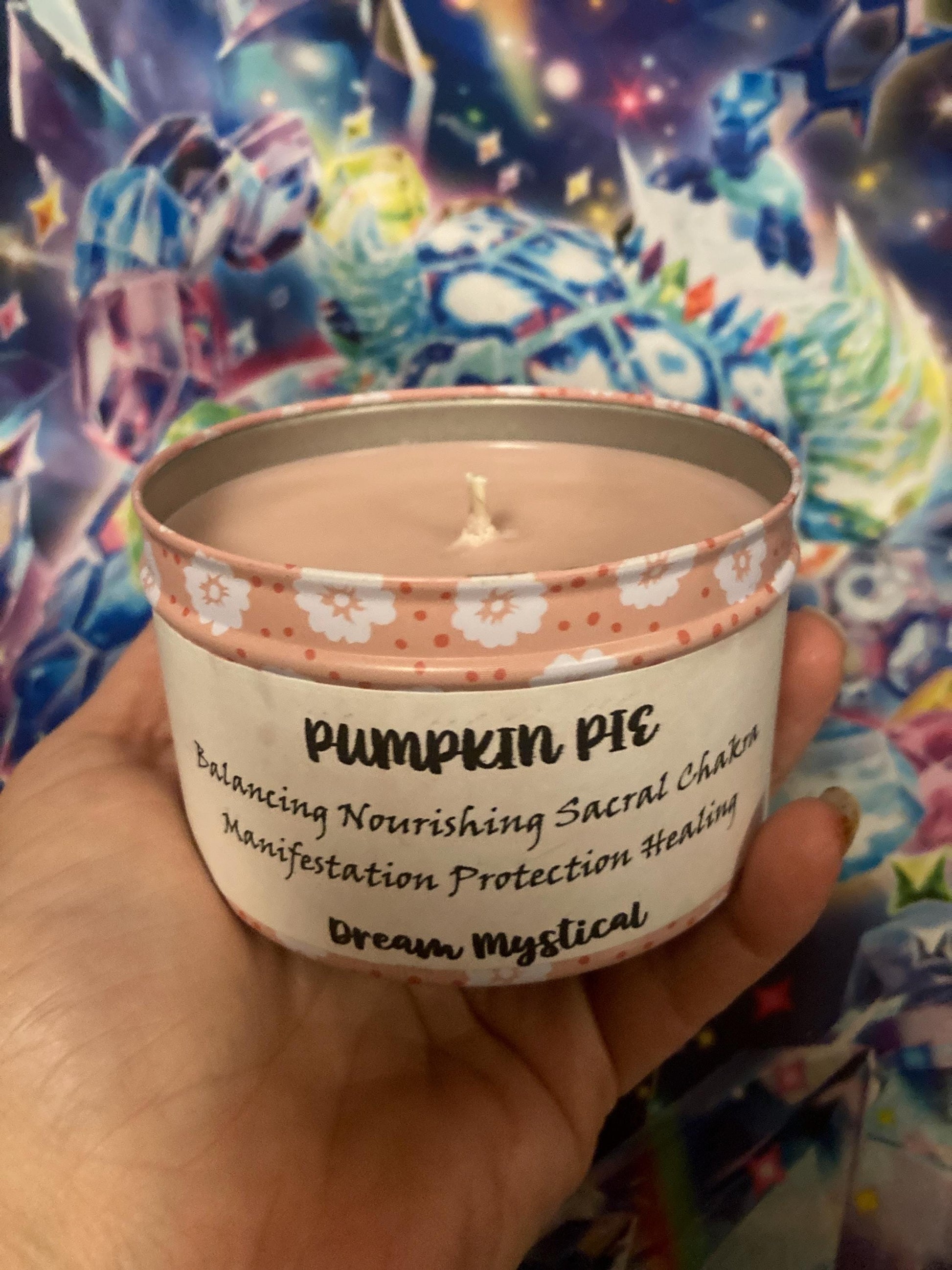 Pumpkin Pie/ Pumpkin Pie Vanilla Candle Sacral Chakra Balancing Grounding Protection Manifestation & cleansing Energy Coconut Wax