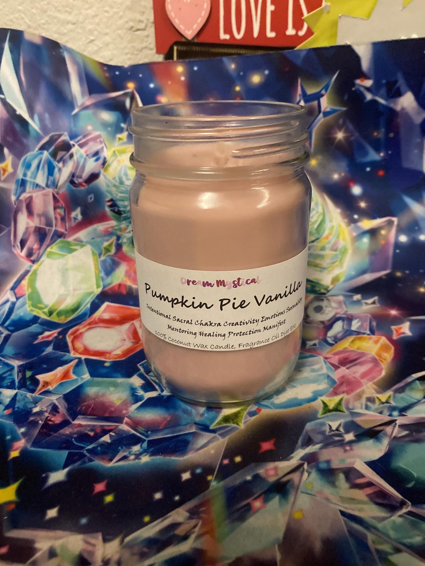 Pumpkin Pie/ Pumpkin Pie Vanilla Candle Sacral Chakra Balancing Grounding Protection Manifestation & cleansing Energy Coconut Wax