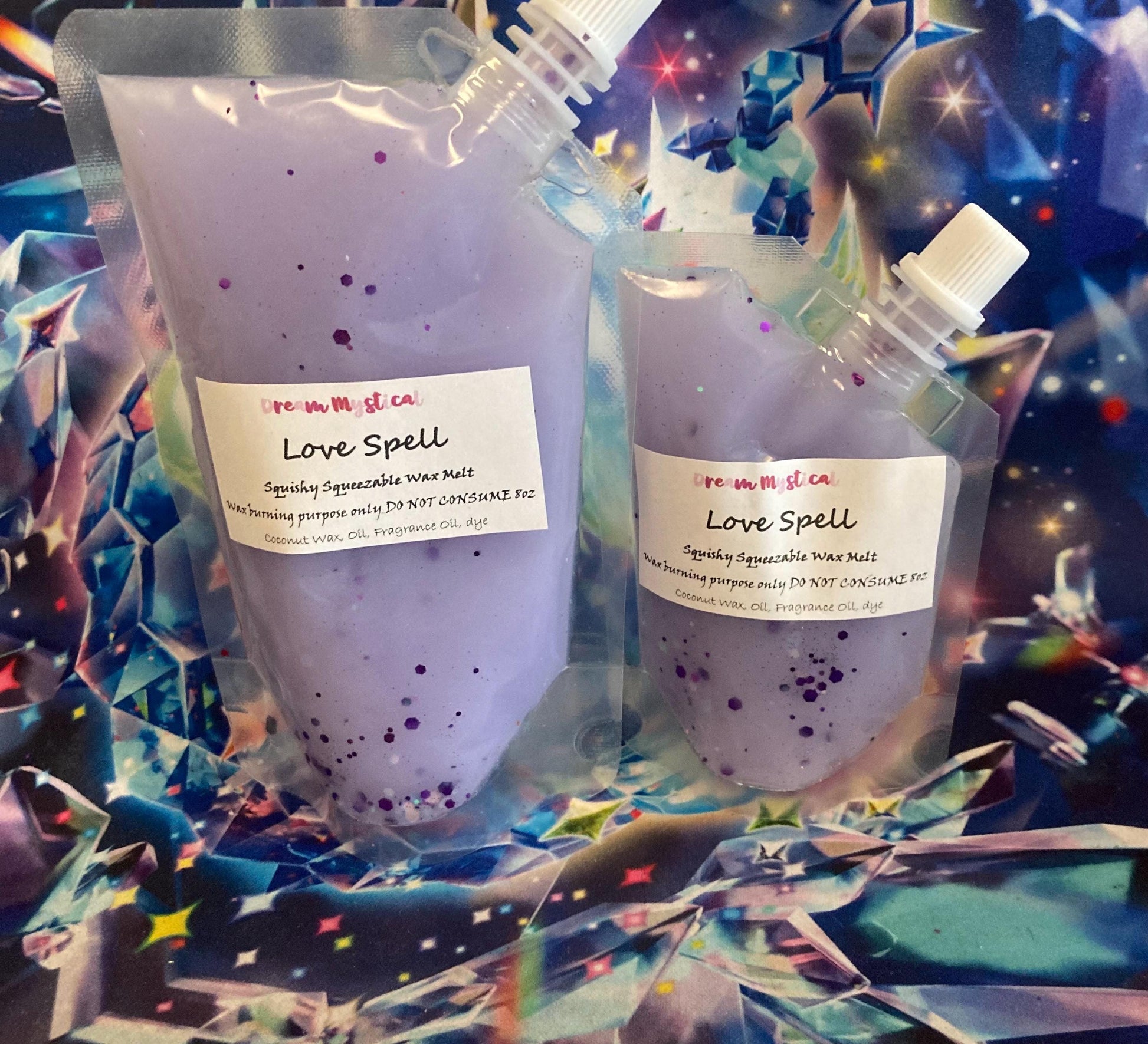 Love Spell Squishy Squeezable Wax melts Heart Chakra• Attraction • Love• Beauty• Self Love• Healing Soy/Joy wax Eco-friendly non toxic