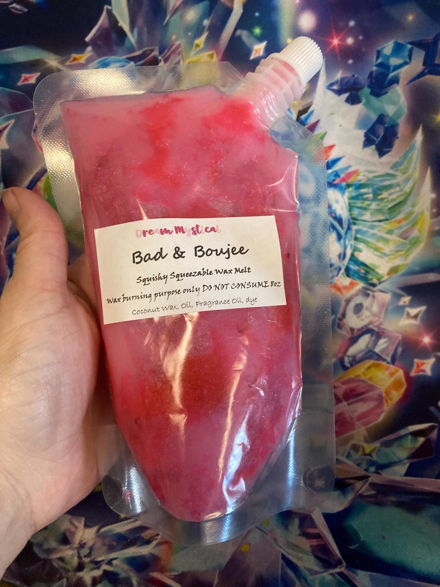 Bad & Boujee Squishy Squeezable Wax melts Heart Chakra• Attraction • Love• Beauty• Self Love• Healing Soy/Joy wax Eco-friendly non toxic