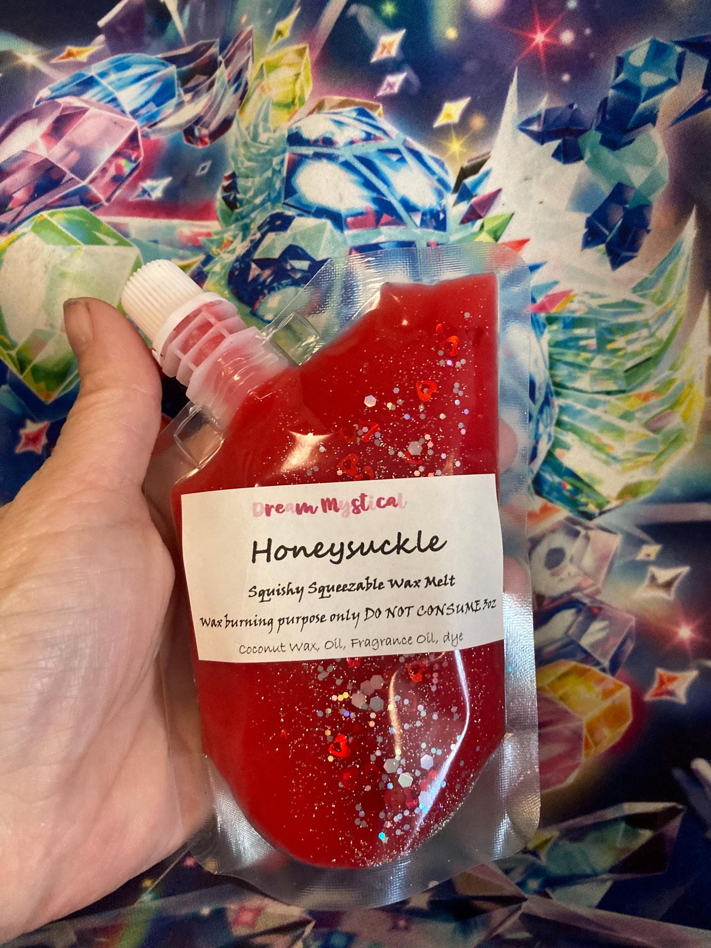 Honeysuckle Squishy Squeezable Wax melts Heart Chakra• Attraction • Love• Beauty• Self Love• Healing Soy/Joy wax Eco-friendly