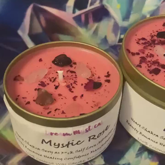 Mystic Rose Intentional Manifest Candle Heart Chakra Sexy as F*ck Healing Unconditional Love Forgiveness Protection meditation Cocnut Wax