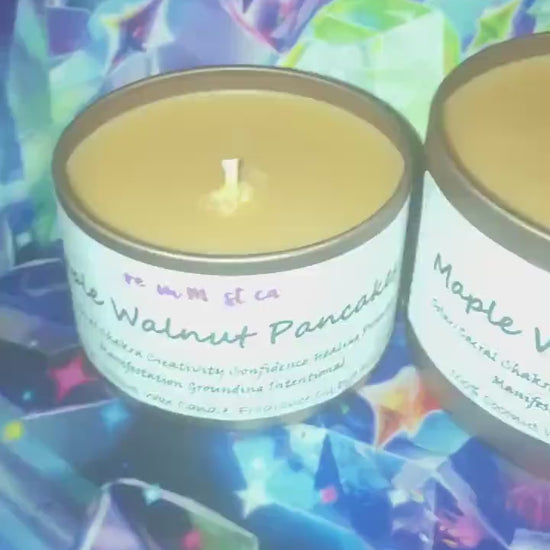 Maple Walnut Pancakes Intentional Manifest Candle SolarPlexus /Sacral Chakra Confidence Creativity Protection Balance Mentoring Healing