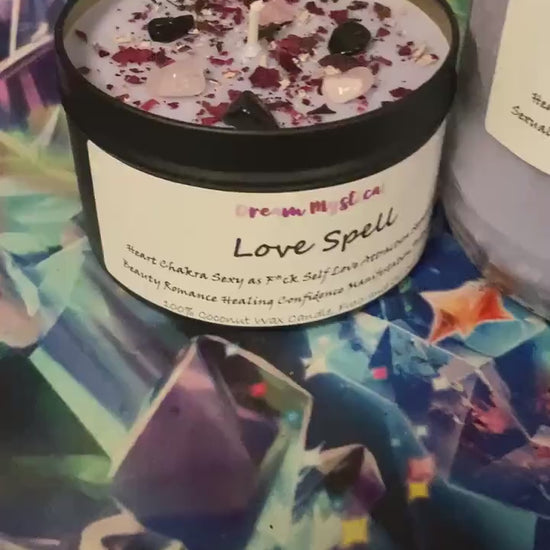 Love Spell Intentional Manifest Candle Heart Chakra Sexy as F*ck Healing Unconditional Love Forgiveness Protection meditation Cocnut Wax
