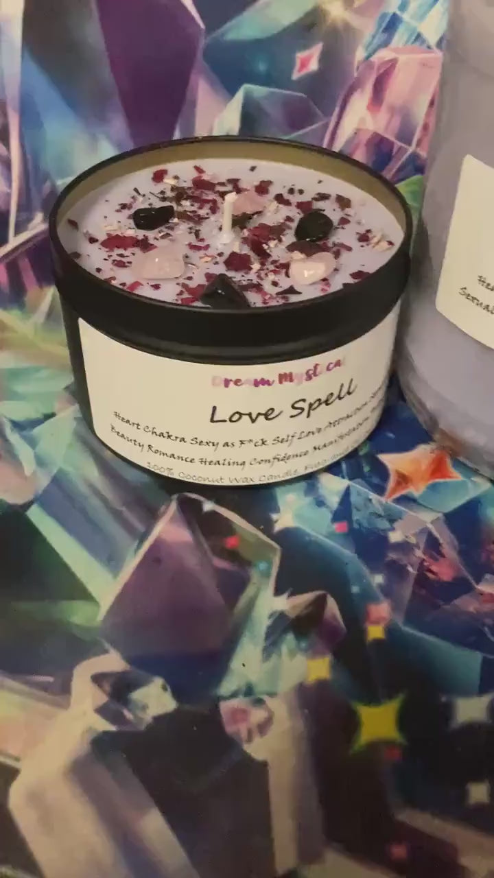 Love Spell Intentional Manifest Candle Heart Chakra Sexy as F*ck Healing Unconditional Love Forgiveness Protection meditation Cocnut Wax