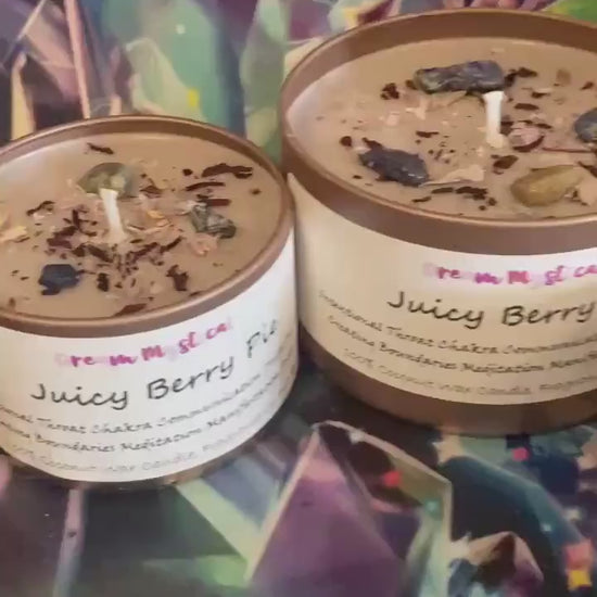 Juicy Berry Pie Intentional Manifest Candle~ Throat chakra • Communcation • Peaceful• Truth • Boundaries • Healing• Protection