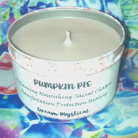 Pumpkin Pie/ Pumpkin Pie Vanilla Candle Sacral Chakra Balancing Grounding Protection Manifestation & cleansing Energy Coconut Wax