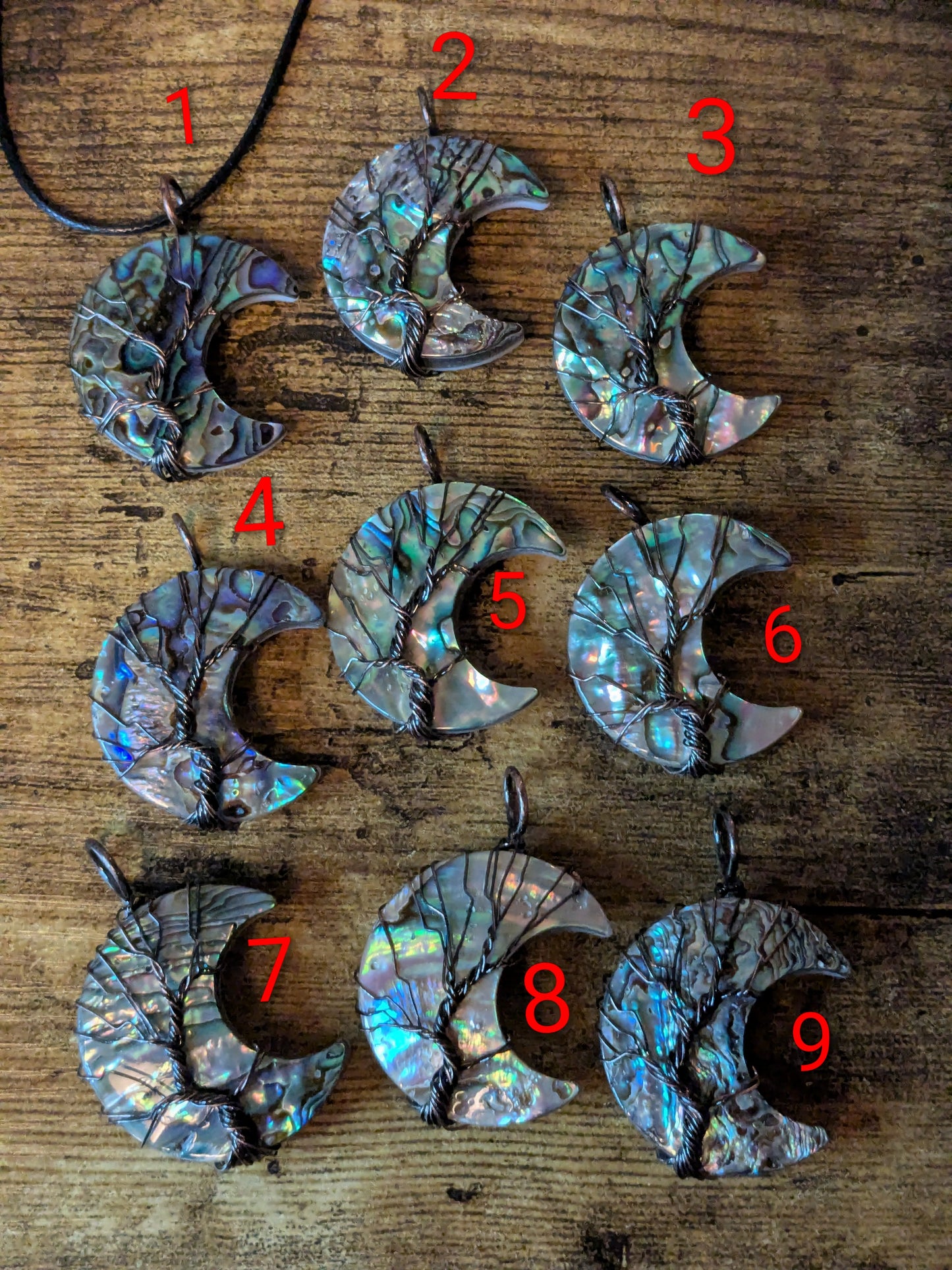 Abalone Shell Crescent Moon Necklace ✨ Lunar Magic • Intuition • Divine Feminine Energy