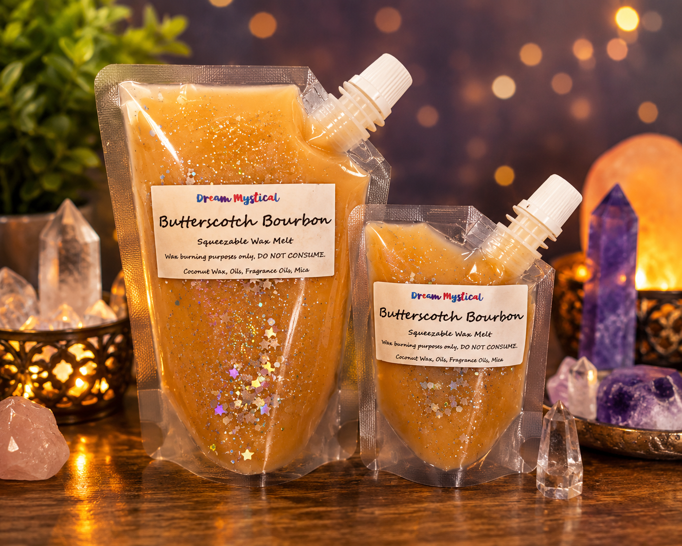 Butterscotch Bourbon Squeezable Wax melts Coconut wacEco-friendly non toxic