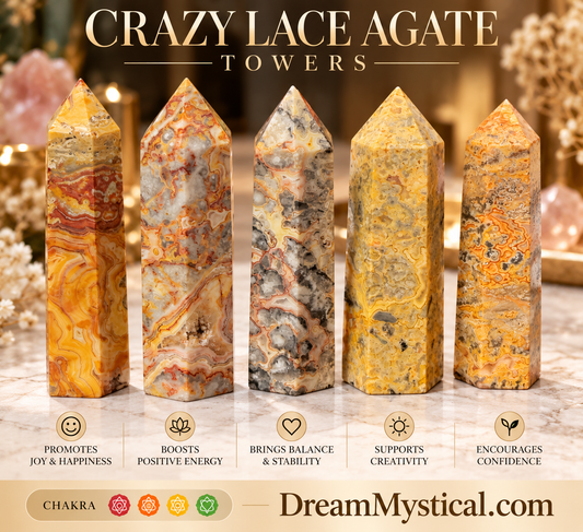 ✨🤎 CRAZY LACE AGATE TOWERS 🤎✨ | One-of-a-Kind Natural Crystal Towers | Choose A–E