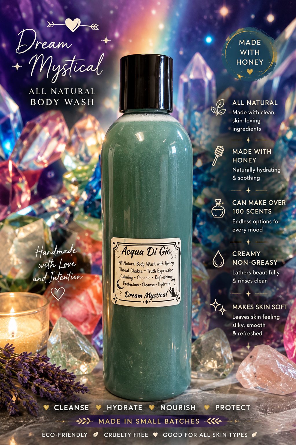All Natual Body Wash with Raw Honey