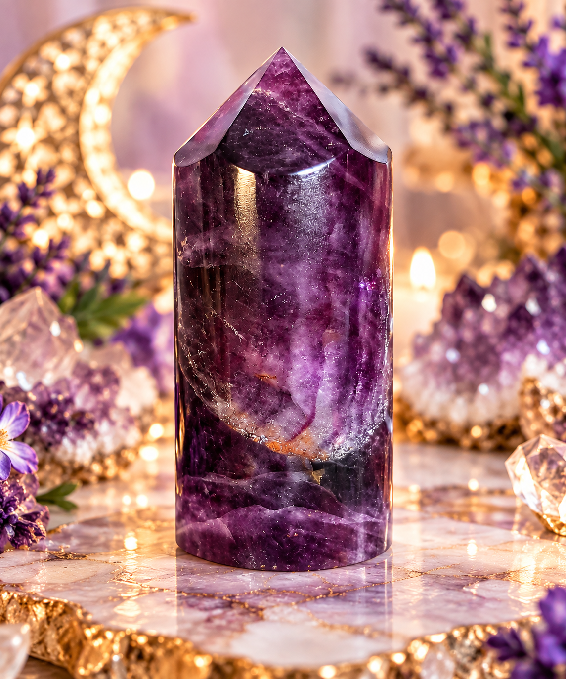 💜 Dark Purple Fluorite Towers | One-of-a-Kind Natural Crystal Points | Intuition • Protection • Clarity