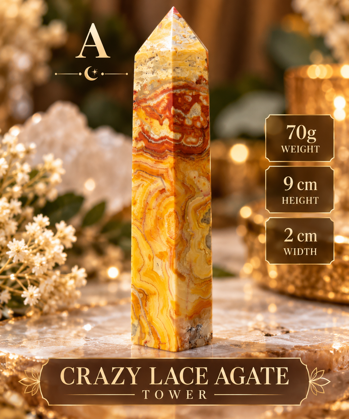 ✨🤎 CRAZY LACE AGATE TOWERS 🤎✨ | One-of-a-Kind Natural Crystal Towers | Choose A–E