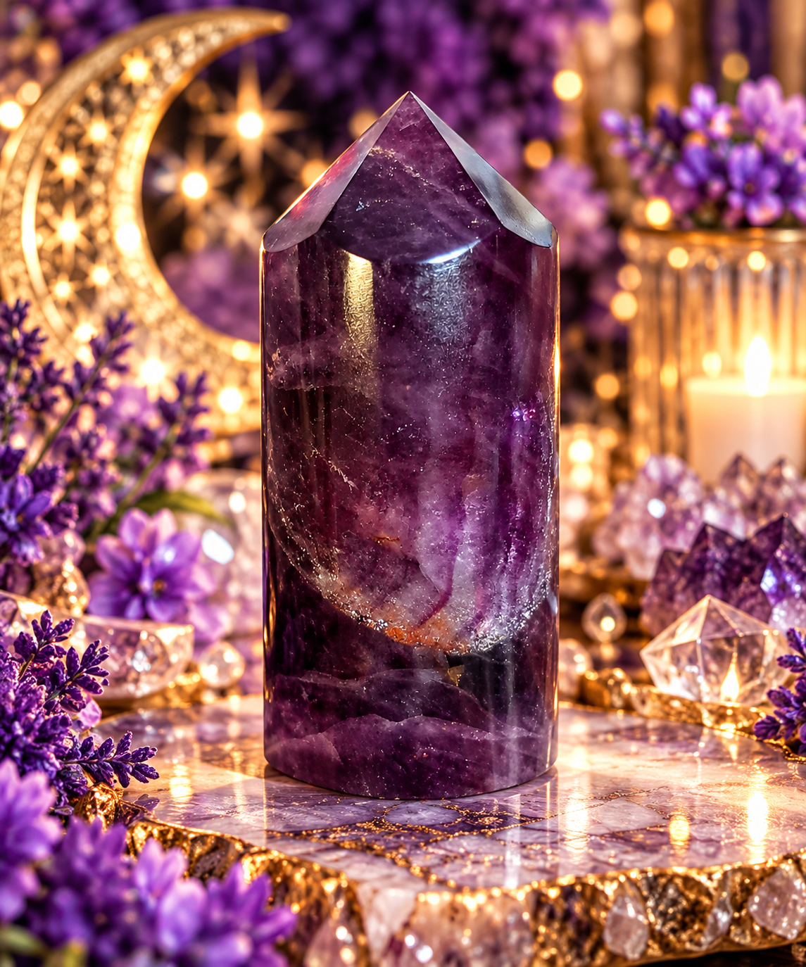 💜 Dark Purple Fluorite Towers | One-of-a-Kind Natural Crystal Points | Intuition • Protection • Clarity