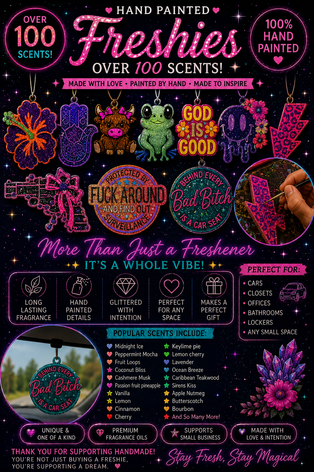 ✨ Dream Mystical Freshies Wholesale Collection ✨Handmade • Hand-Painted • 100+ Scents Available
