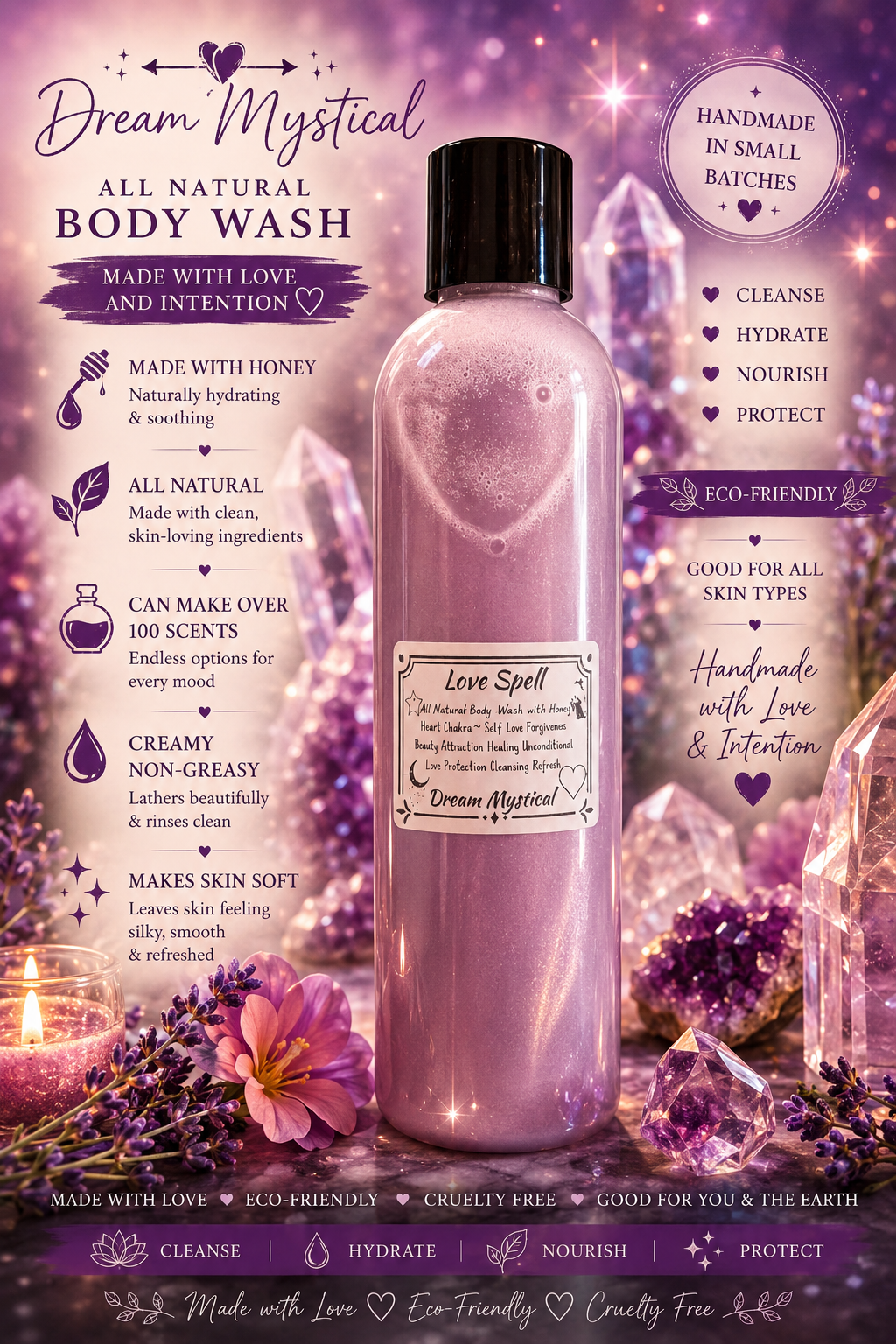 All Natual Body Wash with Raw Honey