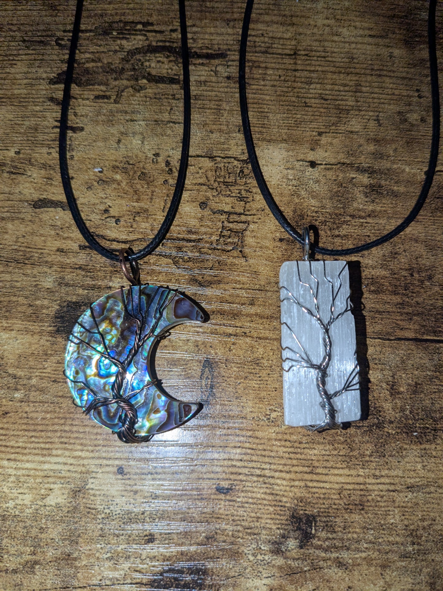 Abalone Shell Crescent Moon Necklace ✨ Lunar Magic • Intuition • Divine Feminine Energy