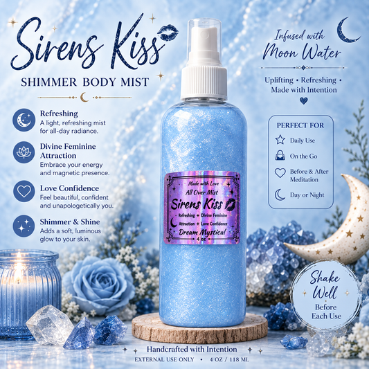 🖤 Sirens Kiss All Over Body Mist 🖤
Bewitching • Divine Feminine • Irresistible Power