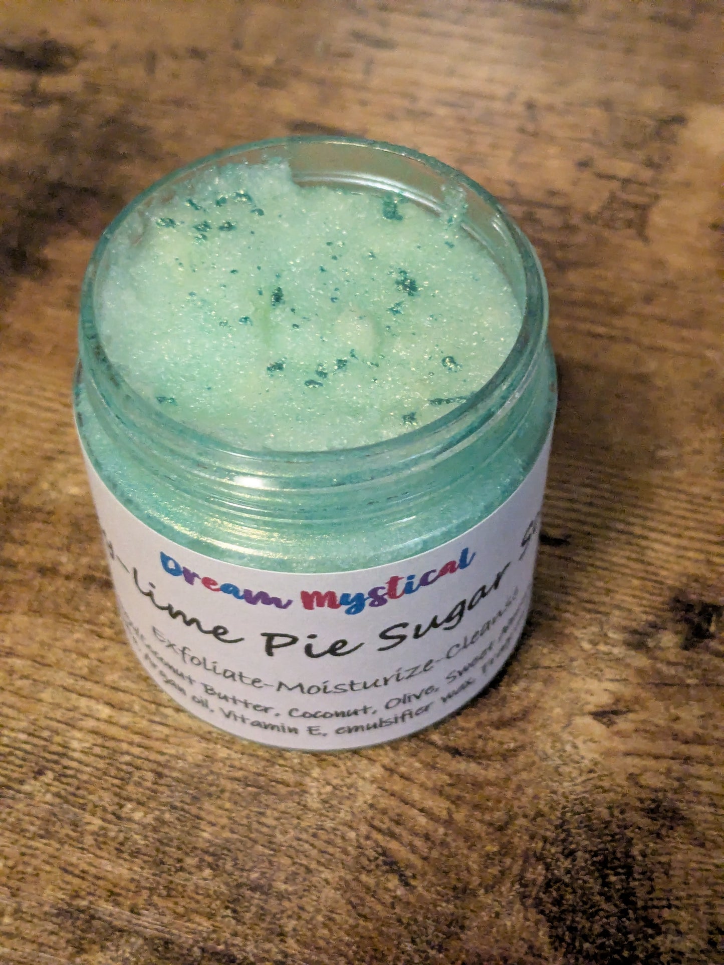 Keylime Pie Sugar Srub Exfoliate Moisturizer Cleanse Heals All Natural handmade