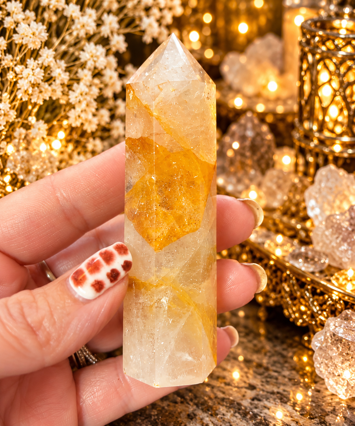 ✨Golden Healer Quartz Towers | Iron-Stained Quartz Crystal Points | Healing • Abundance • Positive Energy