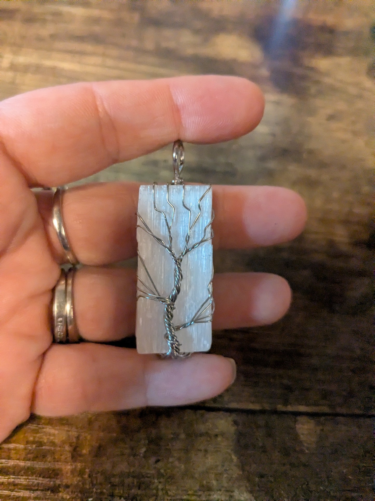 Selenite Crystal Necklace ✨ High Vibration • Energy Cleansing • Angelic Light