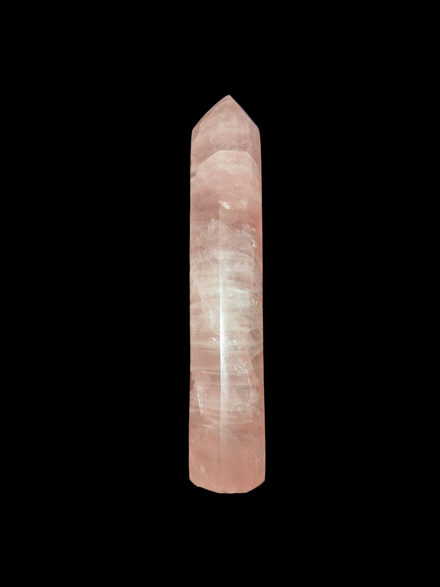 Natural Rose Quartz Tower 5” (110g) – Heart Chakra Healing Crystal, Self-Love, Emotional Balance & Divine Feminine Energy