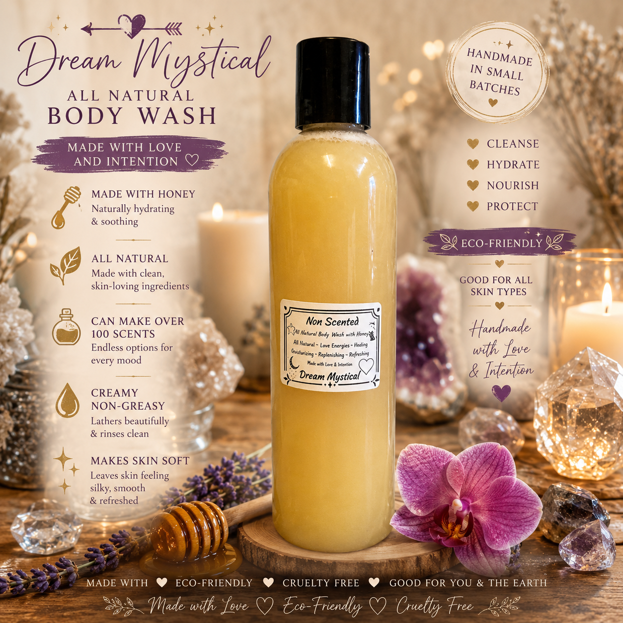 All Natual Body Wash with Raw Honey