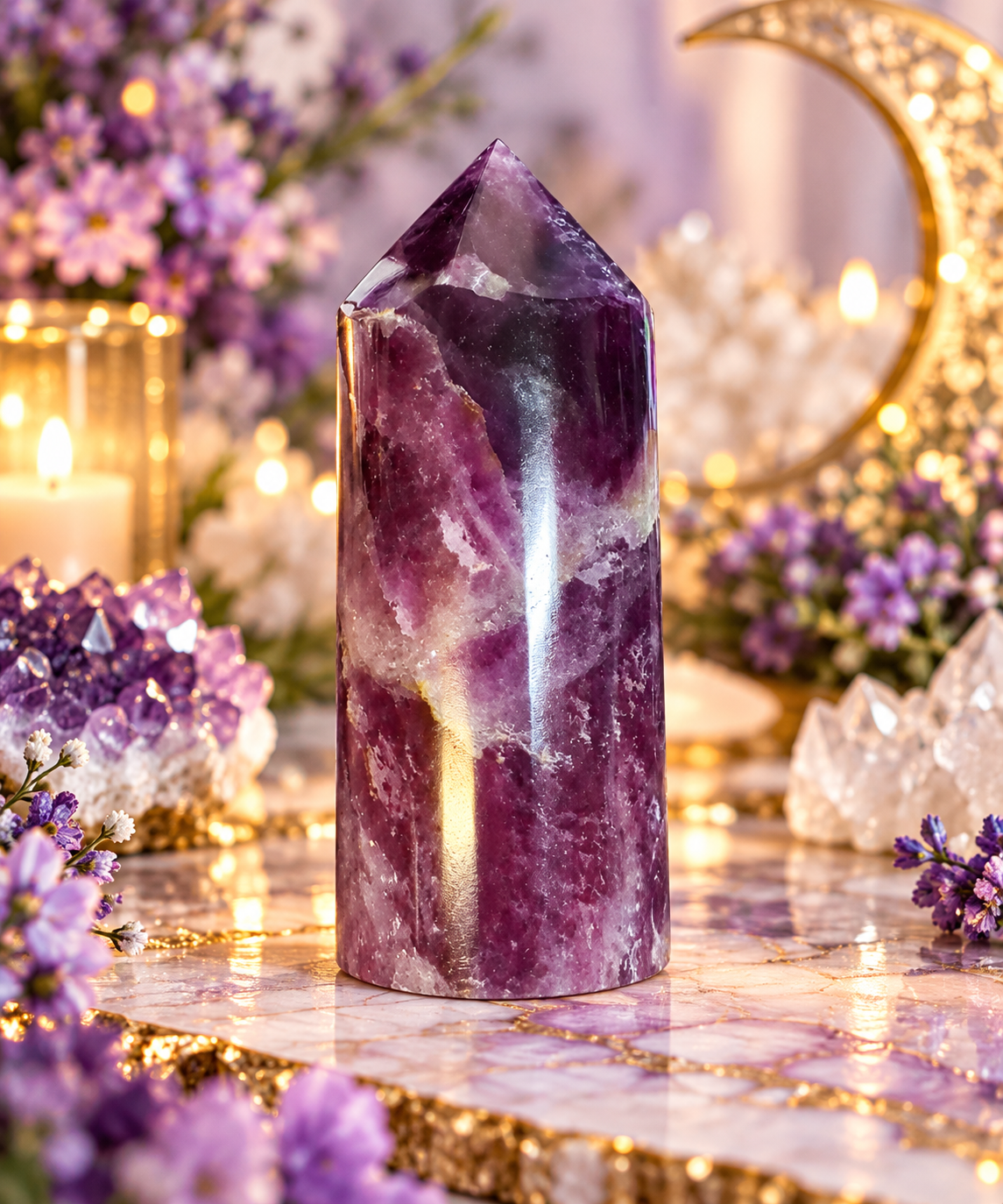 💜 Dark Purple Fluorite Towers | One-of-a-Kind Natural Crystal Points | Intuition • Protection • Clarity