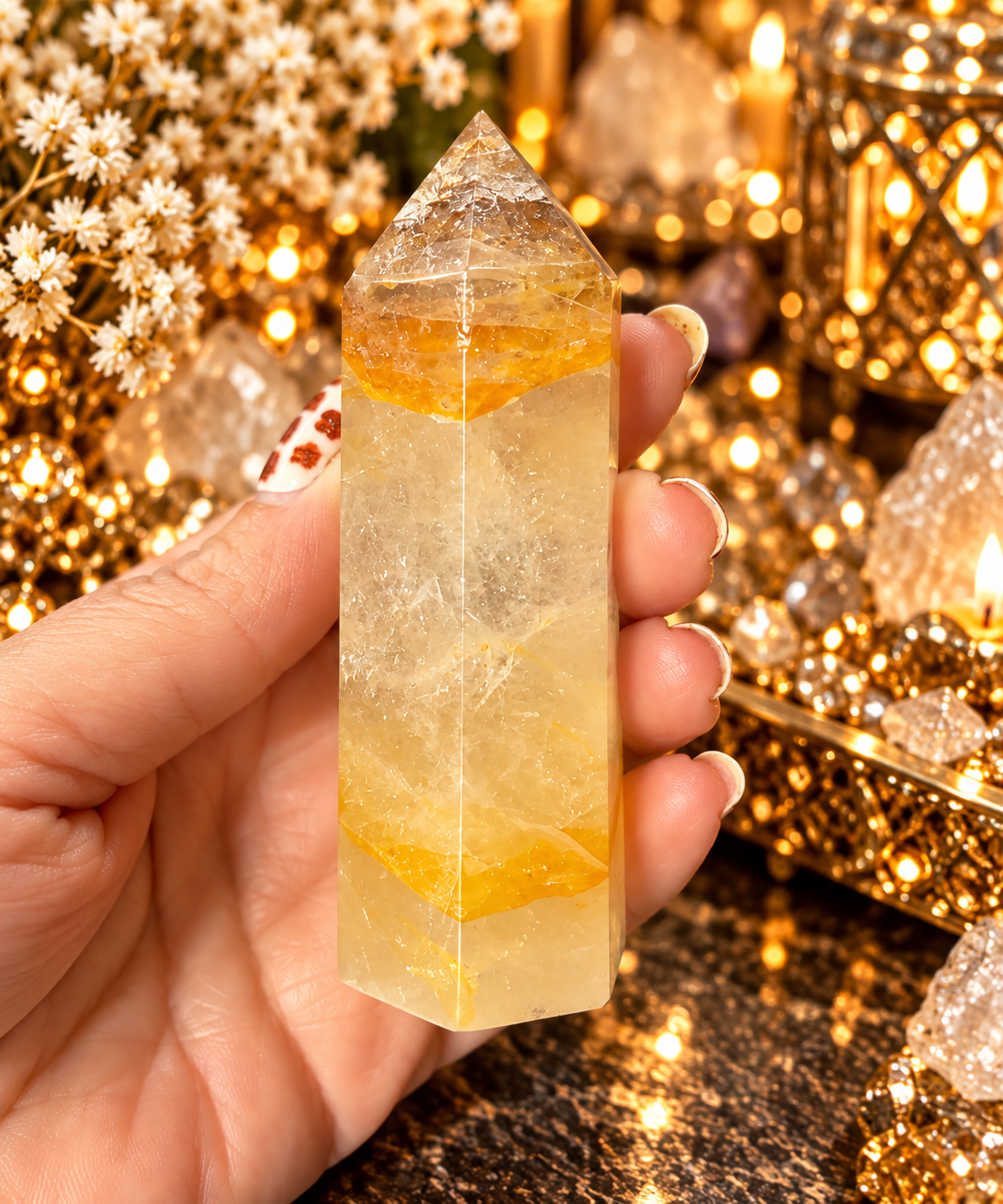 ✨Golden Healer Quartz Towers | Iron-Stained Quartz Crystal Points | Healing • Abundance • Positive Energy