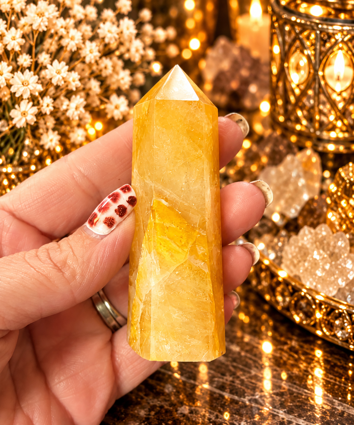 ✨Golden Healer Quartz Towers | Iron-Stained Quartz Crystal Points | Healing • Abundance • Positive Energy